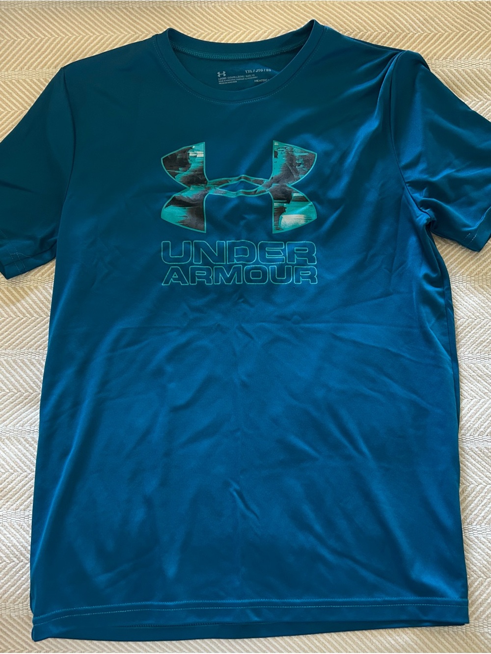 Under Armour Teal Blue Logo Performance Tee
